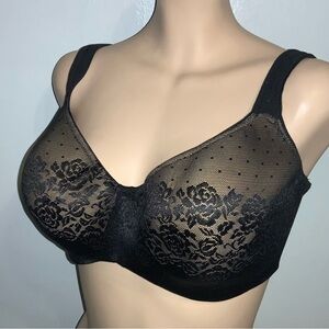 NWOT SOMA Stunning Support  Balconette Black Nude Lace  Size 34G